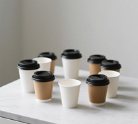 Gobelet en papier à mur unique jetable personnalisé de 8oz pour café chaud thé gobelets en mousse compostables Té De Café Caliente gobelet jetable