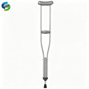 Bastón de Apoyo Ajustable para Axilas, Plegable, de Acero Inoxidable, para Movilidad Médica, para Personas Mayores y con Discapacidad - Product Image 1