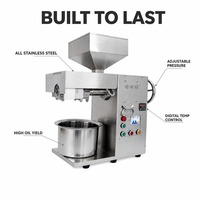 Presse à huile miniature MJ LYF T15 3000W en acier inoxydable pour extraction à froid et à chaud d'olive, sésame, avocat - Idéale pour les petites entreprises et l'usage domestique