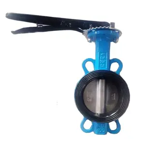 Factory Wholesale PN16 PN25 DN50-DN150 150LB 300LB 2 Inch-6 Inch WCB Carbon Steel Wafer Manual Butterfly Valve