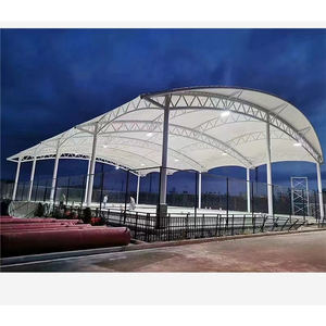 Tente de toit de stade moderne en acier préfabriqué, très vendue, avec revêtement PVDF, pour terrains de football, de basketball et de padel, et auvent d'ombrage - Product Image 5