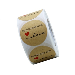 Adesivi Personalizzati in Carta Kraft Naturale da 1,5 Pollici, 500 Etichette Adesive per Rotolo, per Ombrelli, Prodotti per la Casa, Utensili da Cucina - Product Image 2