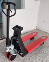 Chariot élévateur manuel à palettes avec balance intégrée, imprimante détachable, capacité 1-10T, levage hydraulique, fourches réglables