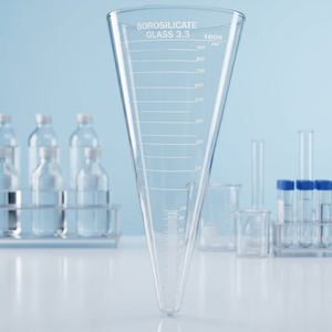 MAYALAB Borosilicate Glass 3.3 1000Ml Graduated Cylinder Water Quality Tester with Temperature <b>Range</b> -10~135 - Product Image 2