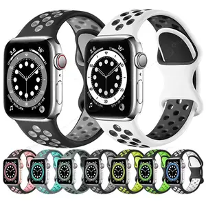 Eraysun Silicone Breathable Sport Smart Band 41/44/45/49mm i Watch Series Ultra 8 7 6 SE 5 Rubber Band for Apple Watch Band