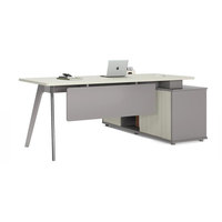 Bureau de direction moderne et luxueux en bois massif Liyu, convertible et contemporain, mobilier de bureau