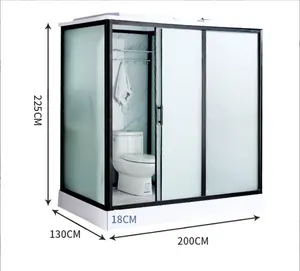 Integral shower room household dry and wet separation partition shower room toilet toughened glass bathroom