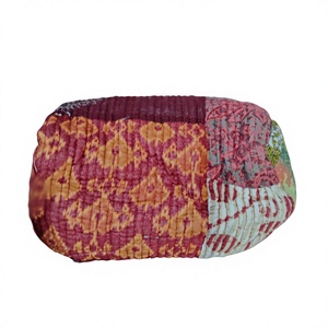 Colorful corn husk clutch Durable <b>makeup</b> pouch wholesale Soft portable puffer bag Lightweight cosmetic <b>case</b> handle - Product Image 2