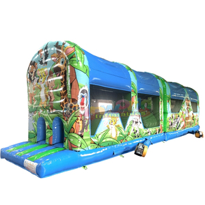 Large party parcours d'obstacles gonflable <b>inflatable</b> jungle bouncy castle obstacle course for adults - Product Image 2
