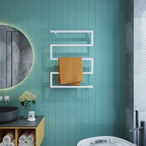 2024 Wall Mounted Bathroom Towel Warmer Dryer Rack Hardwired Smart Bathroom Towel Warmer Controller