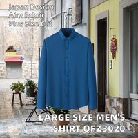 Camisa de Vestir para Hombre Talla Grande DE3020 - Estilo Japonés con Diseño de Puntos Poplin en Poliéster/Algodón