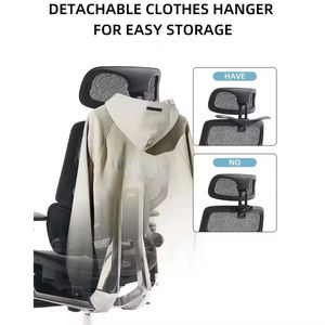 Silla de Oficina Ejecutiva Ergonómica Moderna Ultraconfortable de Aluminio con Respaldo Alto de Malla, Giratoria, para Oficina o Dormitorio, con Reposabrazos y Reposapiés Ajustables <span class=keywords><strong>JR</strong></span> - Product Image 6