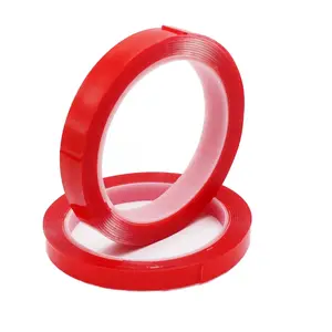 Red Transparent Acrylic Double-sided Adhesive Tape High Viscosity Seamless Double-sided Adhesive Tape Reusable Waterproof