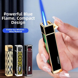 Encendedor Moderno Mini, Creativo, con Cámara de Gas Visible, Metálico de Alta Gama, Regalo para <span class=keywords><strong>Novio</strong></span>, Recargable, Resistente al Viento, para Fumar Cigarrillos - Product Image 1