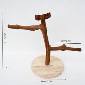Toptan Papağanlar Kuş Ayaklığı Asma Çardak Ahşap Tünek Masaüstü Eğitim Oyuncakları Kuş Kafesi Aksesuarları - Product Image 3