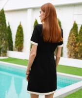Robe noire élégante pour femmes, ODM OEM, élégante et luxueuse, pour le bureau et les soirées, de haute qualité, fabrication artisanale
