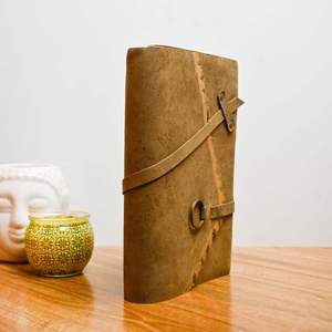 Wholesale Genuine Leather Journal Diary <b>Notebook</b> <b>A5</b> Handmade Deckle Edge Paper Vintage Leather Planner Writing Sketchbook Custom - Product Image 2