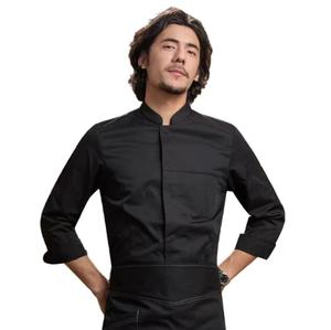 Affascinante Giacca <span class=keywords><strong>da</strong></span> <span class=keywords><strong>Chef</strong></span> a Maniche Lunghe di Alta Qualità per <span class=keywords><strong>Uomo</strong></span>, Uniforme <span class=keywords><strong>da</strong></span> Cucina con Stampa a Trasferimento Termico per Ristoranti Occidentali, Hotel e Bar - Product Image 5