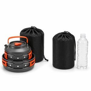 <span class=keywords><strong>Set</strong></span> di Pentole da Campeggio Portatile per 2-<span class=keywords><strong>3</strong></span> Persone, con Borsa per il Trasporto e Stoviglie Pieghevoli - Product Image 5