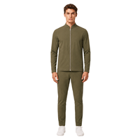 Ensemble de survêtement technique en nylon 2 pièces pour homme avec logo personnalisé, veste légère de qualité supérieure et pantalon cargo à jambe droite, vêtements de sport décontractés