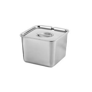 Stainless Steel Square Spice <b>Jar</b> With Lid Metal Spoon Included <b>For</b> <b>Kitchen</b> <b>Storage</b> - Product Image 3
