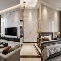 Panneau mural en marbre UV, panneau texturé en pierre résistant à l'usure, adapté à la décoration murale intérieure de toute la maison