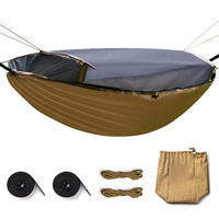 Moustiquaire double pour hamac, ouverture rapide automatique, anti-retournement, capacité 250 kg, imperméable, pour camping et randonnée toutes saisons
