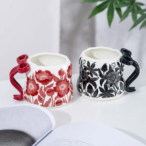 Tasses en céramique créatives pour couple, tasses à café domestiques, tasses à eau en céramique grande capacité - Product Image 3