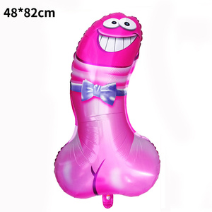 Globo de Aluminio <span class=keywords><strong>con</strong></span> Forma de Pene para Despedida de Soltera, Decoración de Fiesta de Despedida de Soltero, Accesorios de Broma, Globo de Pene, Despedida de Soltera - Product Image 2