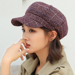 Gorro octogonal a cuadros Retro para mujer de otoño-invierno, sombrero de <span class=keywords><strong>pintor</strong></span> de lana, sombrero de boina británico para mujer - Product Image 4