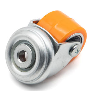 <span class=keywords><strong>Heavy</strong></span> <span class=keywords><strong>Duty</strong></span> Customizável OEM Laranja Nylon Rodízio Roda 35x27mm Bole Buraco 100kg Capacidade de Carga Giratória Haste Rígida para Vários - Product Image 1