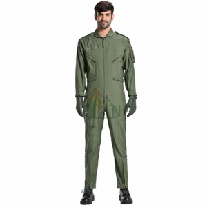 Nomex Aramid Flyer Pilot Coverall một mảnh màu đỏ chống cháy Coverall để bảo vệ an toàn - Product Image 1