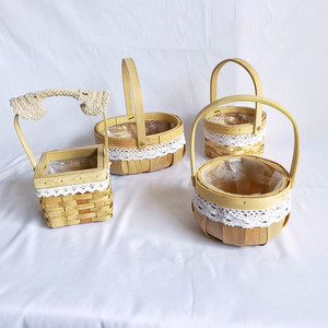 Wholesale Hand-woven Flower <b>Basket</b> Household Goods Fresh Natural Garden Rattan <b>Storage</b> Decoration - Product Image 6