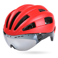 Casque de vélo de course personnalisé avec lunettes 2025 adulte vtt casque de cyclisme sur route pour hommes femmes pas cher VTT casque d'équitation