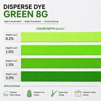 LIECHAN Vert Fluorescent 8G Colorant Dispersé pour Tissu Polyester Teinture Textile Haute Concentration 200% de Force 25kg/carton