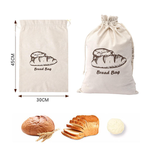 Bolsa de almacenamiento para pan francés con logo personalizado impreso, ecológica y reutilizable, de algodón orgánico y lino. - Product Image 3