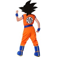 Costume de cosplay Dragon Goku, combinaison d'arts martiaux orange avec brassards bleus et rouges, tenue de carnaval d'Halloween