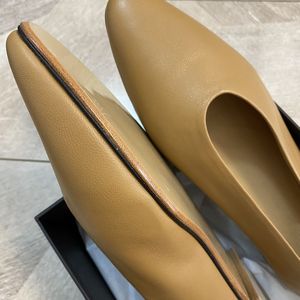 Mocassins plats en cuir véritable pour femmes, bout pointu, légers, chaussures d'été et de printemps, logo personnalisé - Product Image 2