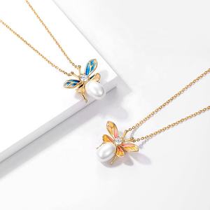 Breloques en émail en argent Sterling 925 pour femme, pendentif en forme de perle, cadeaux personnalisés, traitement d'accessoires haut de gamme, offre spéciale - Product Image 1