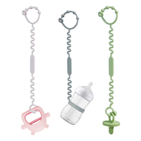 Sangles de sécurité pour jouets en silicone réglables, attaches pour sucettes et anneaux de dentition pour bébés, harnais pour biberons et jouets pour tout-petits, pour poussettes et chaises hautes
