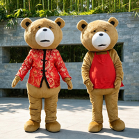 Costume de Mascotte Gonflable Personnalisé pour Adulte, Design Ours, Poupée en Peluche, Publicité d'Entreprise, Célébration, Cosplay, Tenue de Défilé