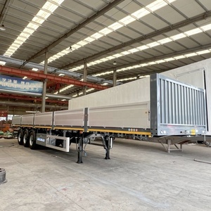 Semi-<span class=keywords><strong>remorque</strong></span> à ridelles BAIPING TRUCK, fabrication chinoise, haute qualité, 60 tonnes, 3 essieux, acier au carbone Q345, capacité de charge >30000 <span class=keywords><strong>kg</strong></span> - Product Image 4