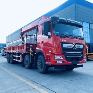 Camión Grúa Dongfeng 8X4 con Plataforma Plana, Grúa Telescópica de 16T Montada en Camión para Ingeniería Vial Municipal - Product Image 4