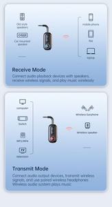 Adaptador 5,3 para recepción y transmisión, con funciones duales de audio para automóvil y conexión auxiliar. - Product Image 5