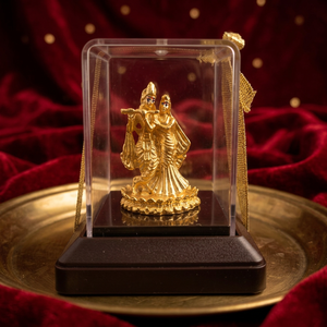 Premium Radha Krishna <b>Statue</b> Stainless Steel Handmade <b>Religious</b> Idol for Home Temple Worship Spiritual Diwali Decoration Gift - Product Image 6