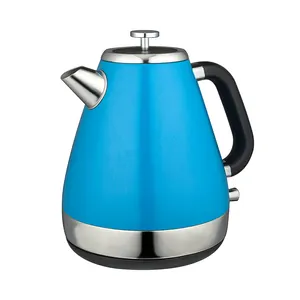 Hot Selling Home Appliances Portable 1.7L Electronic Water Boiler Smart Electric Kettles Stainless Steel in Retro Style