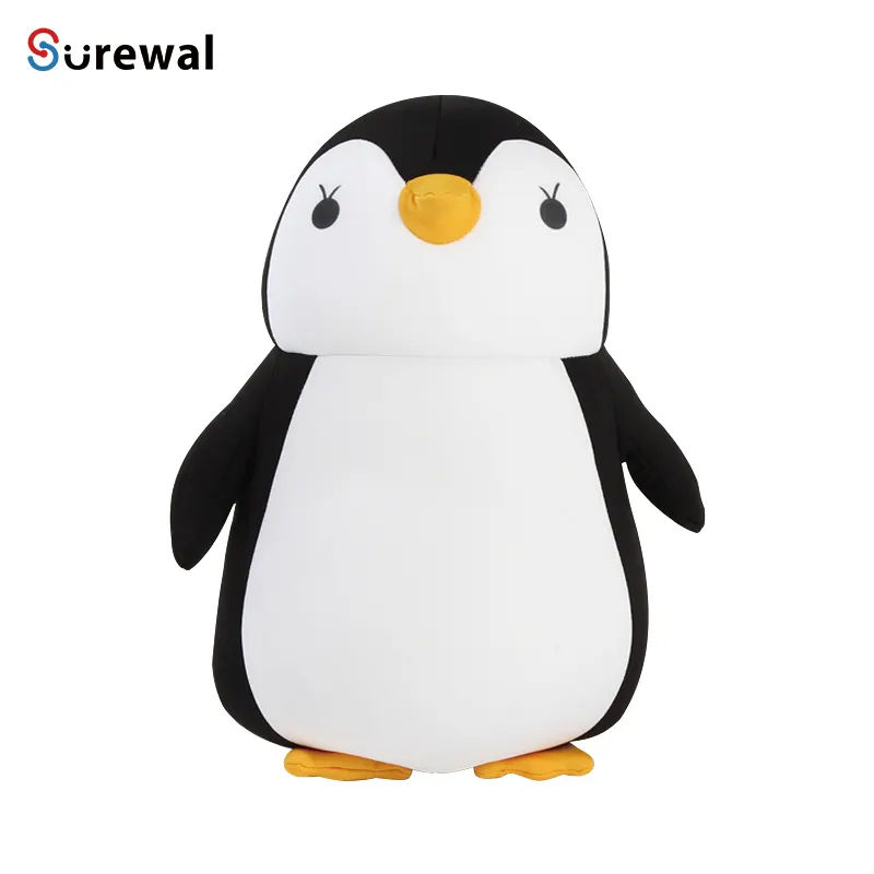 SUREWAL – oreiller de voyage 2 en 1 en forme de U avec Micro perles, oreiller de cou de poupée de Style pingouin multifonctionnel