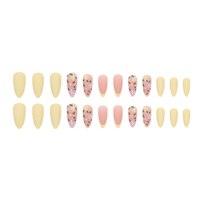 Unghie Finte W882 Giallo <span class=keywords><strong>Confetti</strong></span> in ABS con Colla per Dita, Unghie Pre-designate per Celebrazioni di Compleanno - Product Image 5