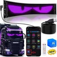 Écran LED à commande vocale AI, voyants USB Pixel, écran matriciel RVB flexible de contrôle d'application, pour publicité, décoration de fête de voiture