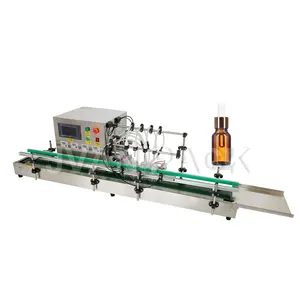 GX-4 automatique 4 têtes CNC pompe magnétique jus boisson quantitative cosmétique bouteille liquide Machine de remplissage avec convoyeur